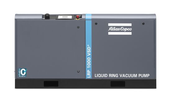 پمپ وکیوم موتور AC LRP 1000 VSD+ با ابعاد 1950x810x1020 میلی‌متر و FAD 1050 متر مکعب در ساعت خشک و 1140 متر مکعب در ساعت تر