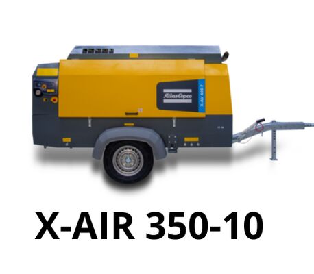بار کامل 2300 Rpm کمپرسور قابل حمل X-AIR 350-10 با 1 G1 1 2 دریچه خروجی طراحی شده برای حداکثر قابلیت اطمینان و صنعتی متنوع