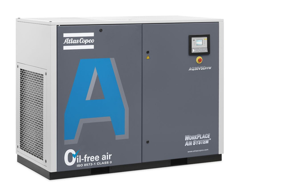 کمپرسور هوا بدون روغن آتلس 30kw AQ-30 VSD 72dB سطح سر و صدا