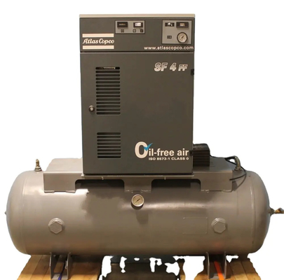 3.7KW / 5HP 0 Ppm بدون روغن مستقیم درایو پیچ کمپرسور هوا SF4