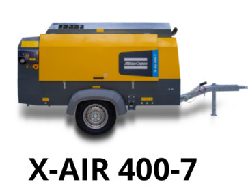 12 M3/min FAD کمپرسور قابل حمل X-AIR 400-7با منبع برق و کارایی 7 بار