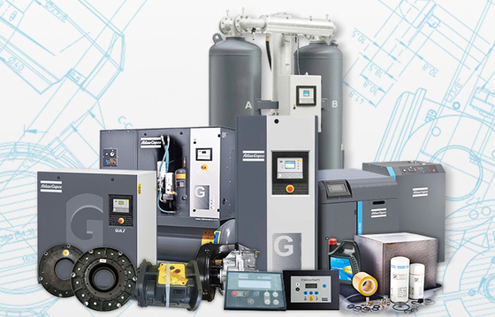 37kW اطلس GA 37 VSD+، کمپرسور هوا پیچ آتلای چرخانده با تزریق روغن