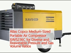 کمپرسور هواپیمایی قابل حمل متوسط اطلس کوپکو XAVS236C برای نسبت فشار و حجم گاز متنوع و معقول